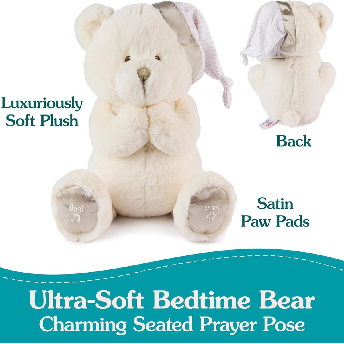 GUND Animated Goodnight Prayer Bear Plush Teddy Bear 11