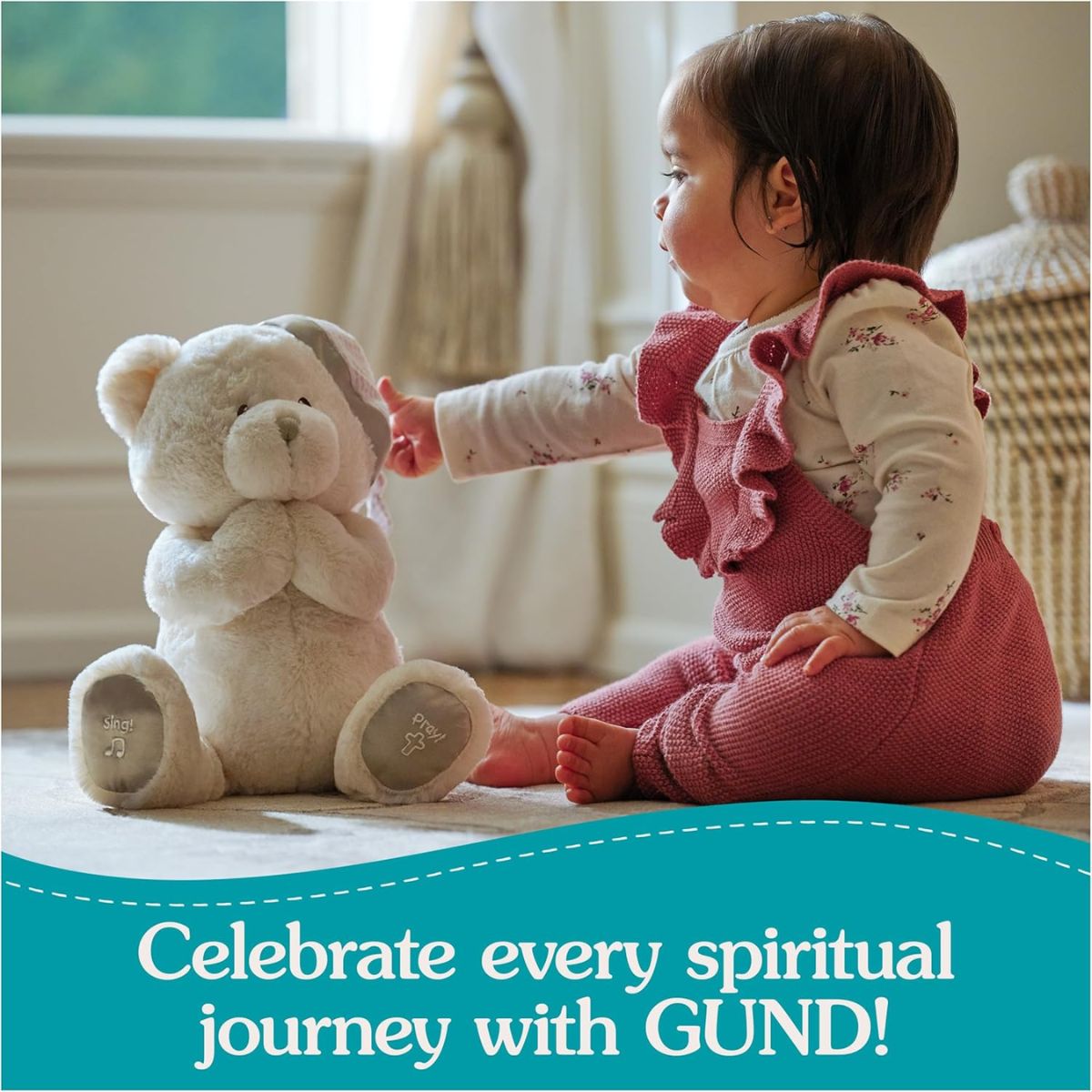 GUND Animated Goodnight Prayer Bear Plush Teddy Bear 11